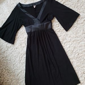 Black Empire dress with tie back